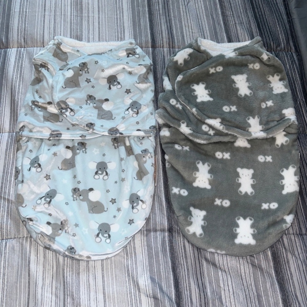 2PC Baby winter swaddles